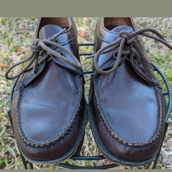 Church's England Burgundy Leather Deck Mocassins - Picture 3 of 8